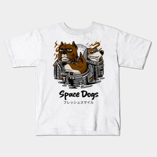 Space Dogs On A Big Woof Adventure Kids T-Shirt